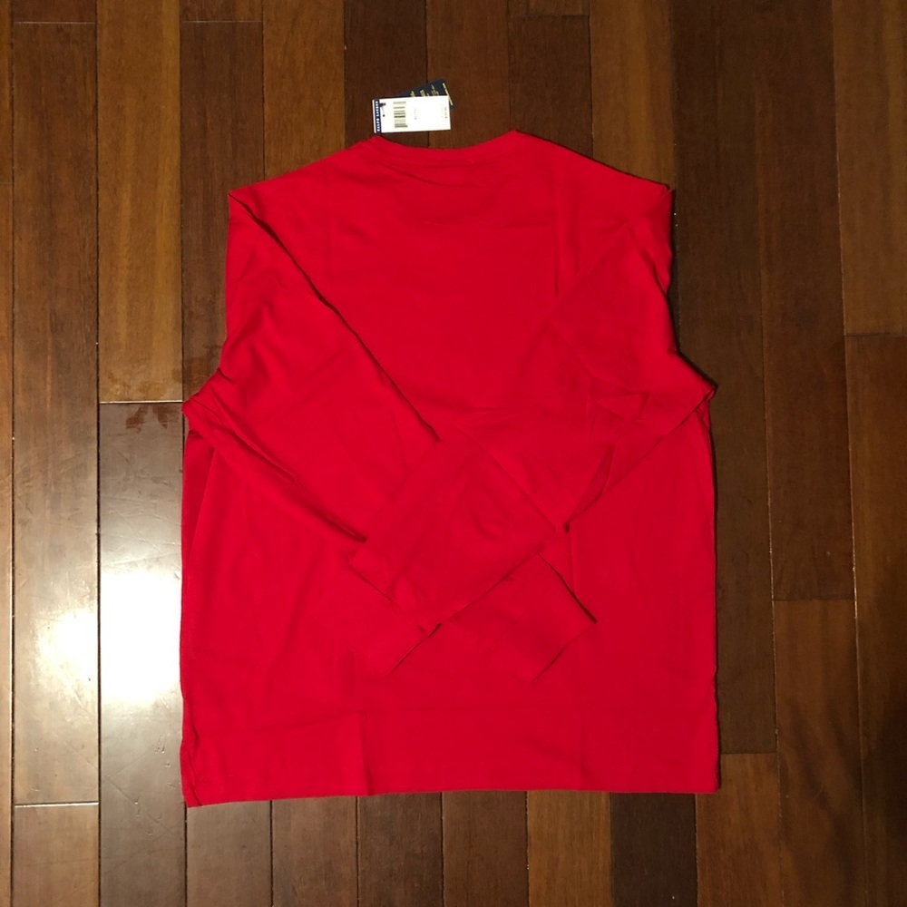 Men’s polo Ralph Lauren red long sleeve tee - Picture 3 of 3
